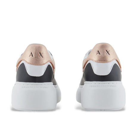 ARMANI EXCHANGE Platform Sneakers Women XDX108-BLKRSE - Black/ Rose Gold / 36