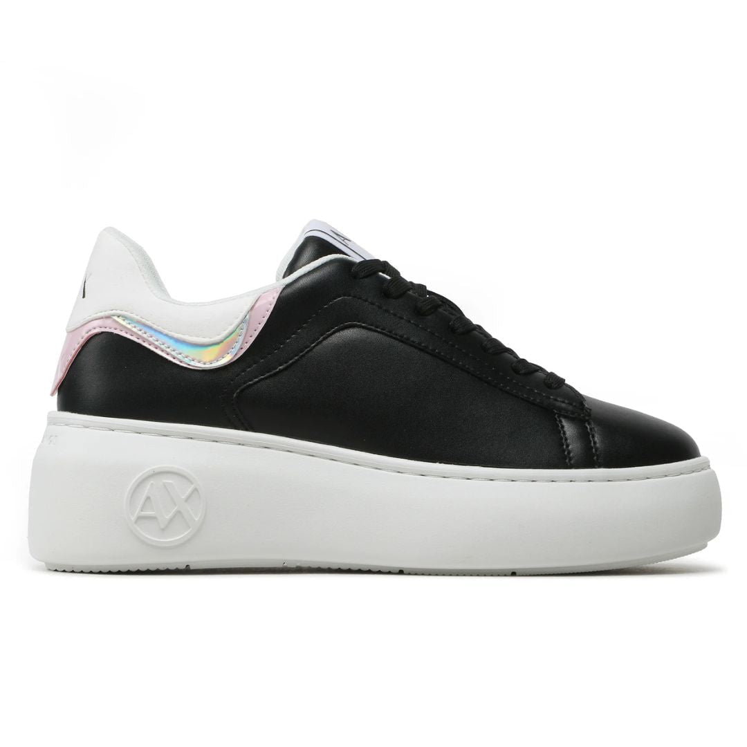ARMANI EXCHANGE Platform Sneakers Women XDX108-BLKWHT - Black/ White / 38