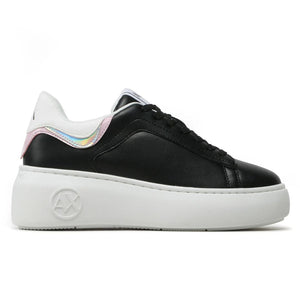 ARMANI EXCHANGE Platform Sneakers Women XDX108-BLKWHT - Black/ White / 38