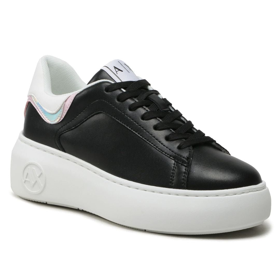 ARMANI EXCHANGE Platform Sneakers Women XDX108-BLKWHT