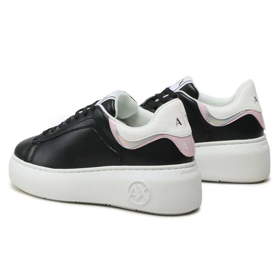 ARMANI EXCHANGE Platform Sneakers Women XDX108-BLKWHT