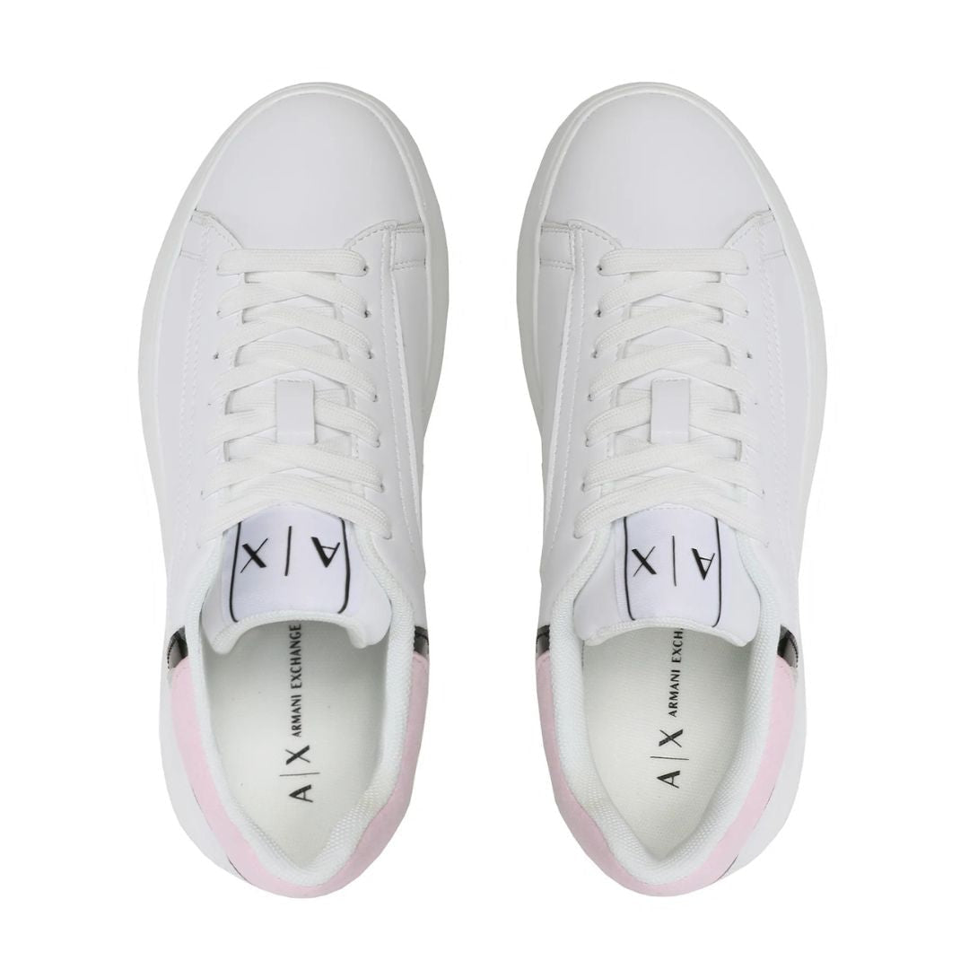 ARMANI EXCHANGE Platform Sneakers Women XDX108-WHTRSE - White/ Rose / 38