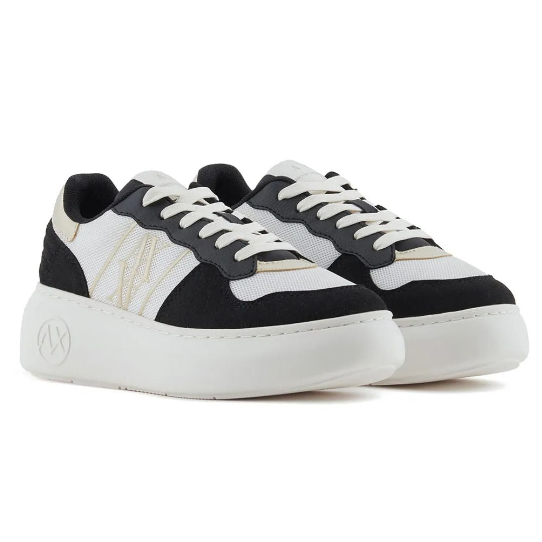 ARMANI EXCHANGE Platform Sneakers Women XDX167-WHTBLK