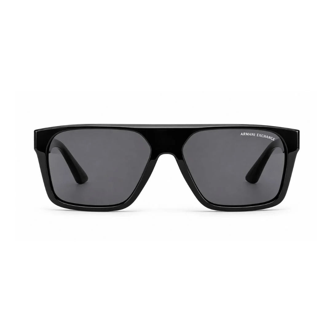 Armani Exchange Rectangula-1 Frame Sunglasses Unisex - BLK - Black