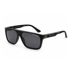 Armani Exchange Rectangula-1 Frame Sunglasses Unisex - BLK - Black