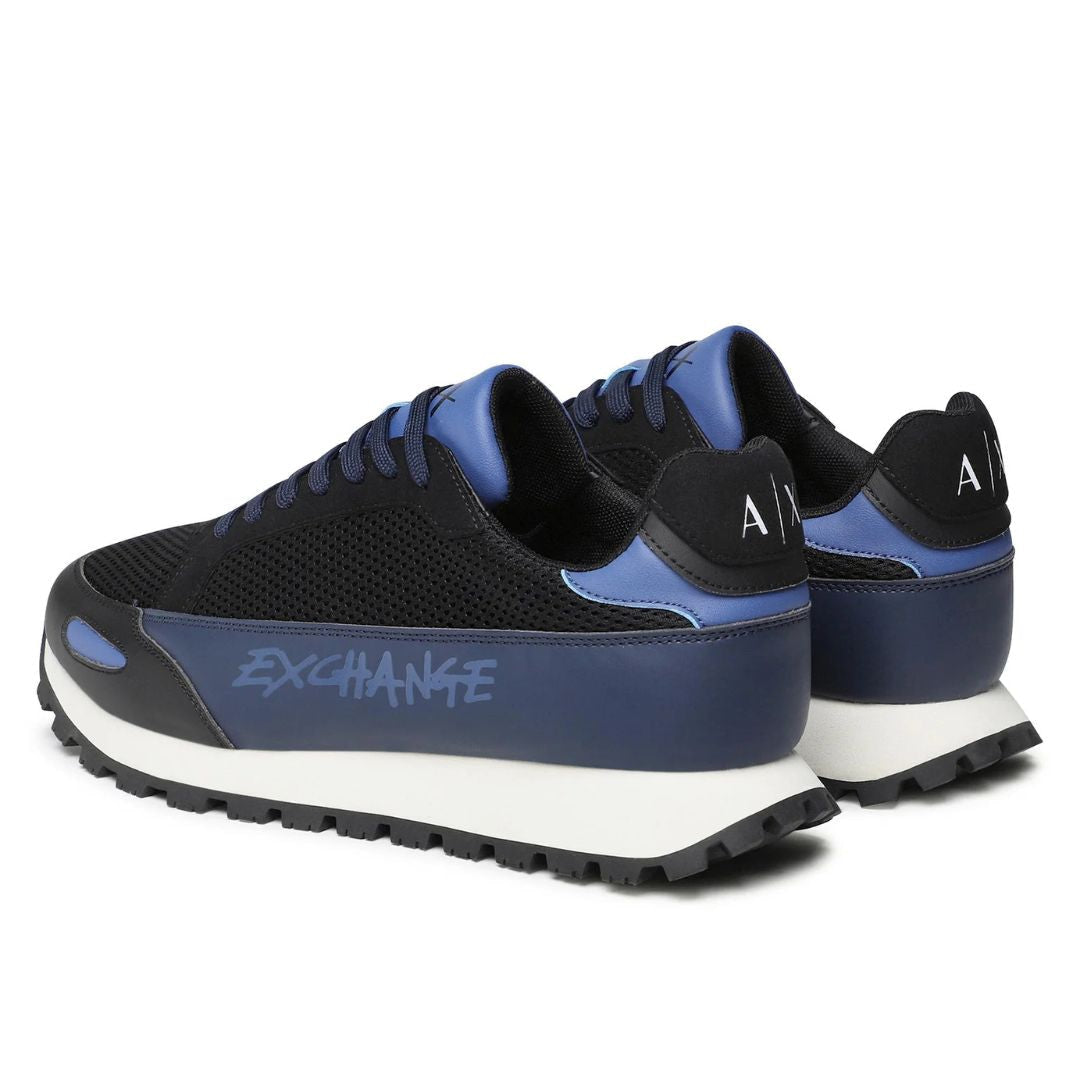 ARMANI EXCHANGE Retro Sneakers Men XUX170-BLKNVY