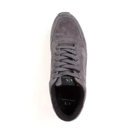 ARMANI EXCHANGE Retro Suede Leather Sneakers Men XUX231-GRY - Gray / 42