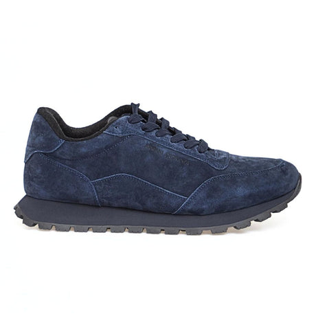 ARMANI EXCHANGE Retro Suede Leather Sneakers Men XUX231-NVY - Navy / 40