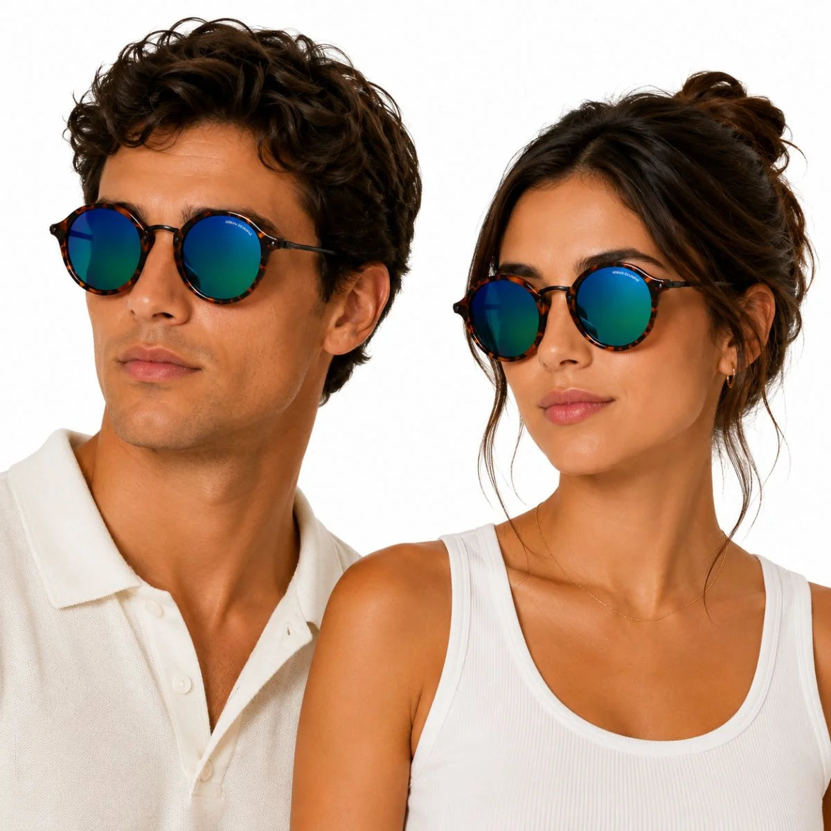 Armani Exchange Round Phantos Frame Sunglasses Unisex - BLU - Blue
