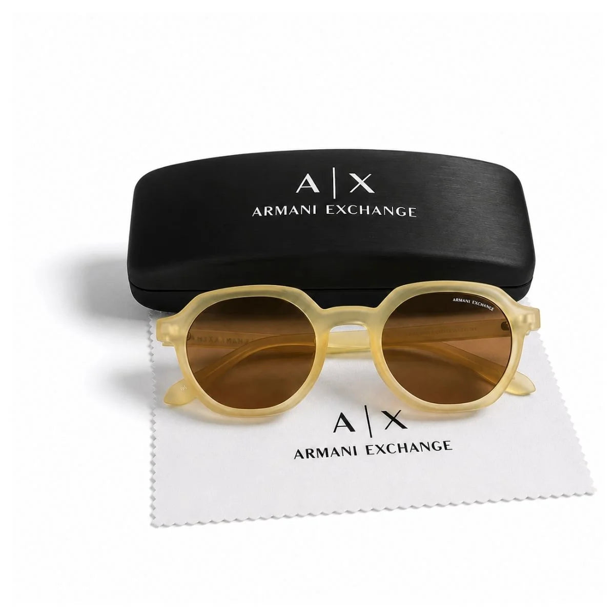 Armani Exchange Round Phantos Frame Sunglasses Women- TRL - Translucent