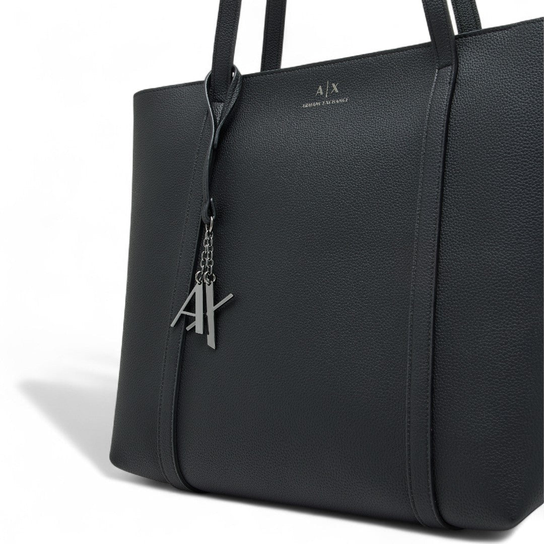 Armani Exchange Shoppers Top Handle Tote Bag - BLK - Black