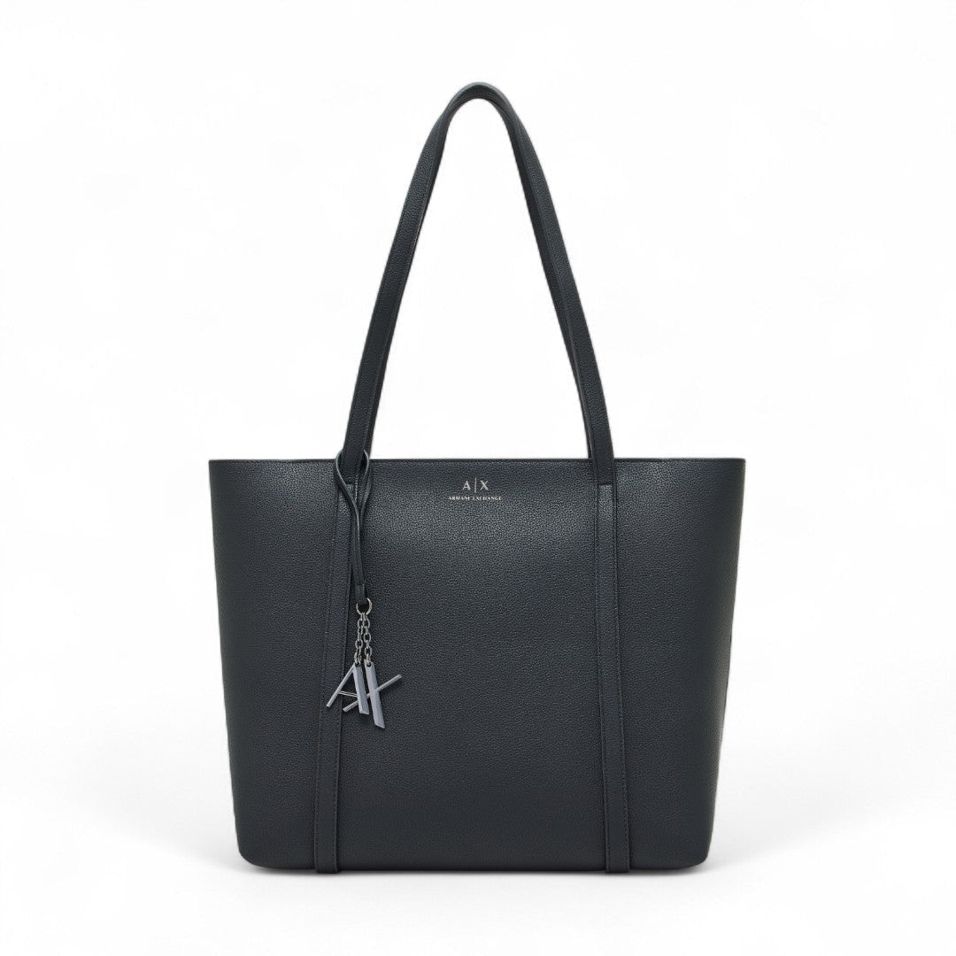 Armani Exchange Shoppers Top Handle Tote Bag - BLK - Black