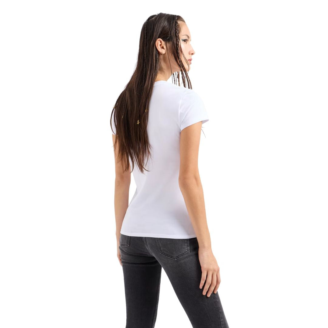 ARMANI EXCHANGE Stretch Cotton Jersey T-Shirt Women - WHT