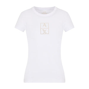 ARMANI EXCHANGE Stretch Cotton Jersey T-Shirt Women - WHT