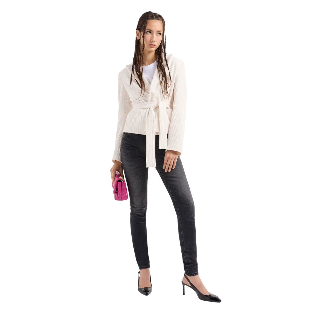 ARMANI EXCHANGE Stretch Cotton Jersey T-Shirt Women - WHT