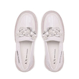 ARMANI EXCHANGE Thick Sole Loafers Womens XDA001-WHT - White / 41