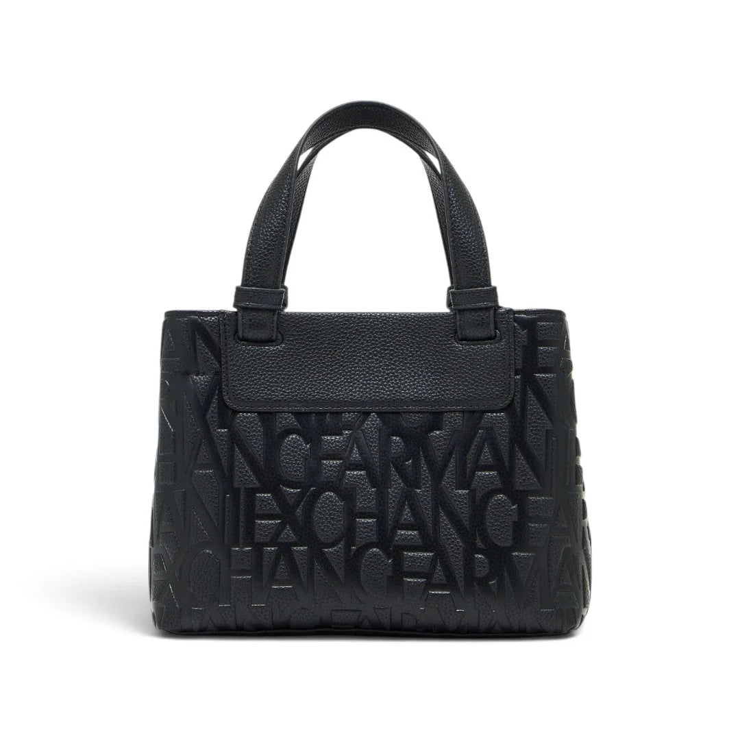ARMANI EXCHANGE Tote Shopping Bag With Coated Belts XW001576-BLK - Black