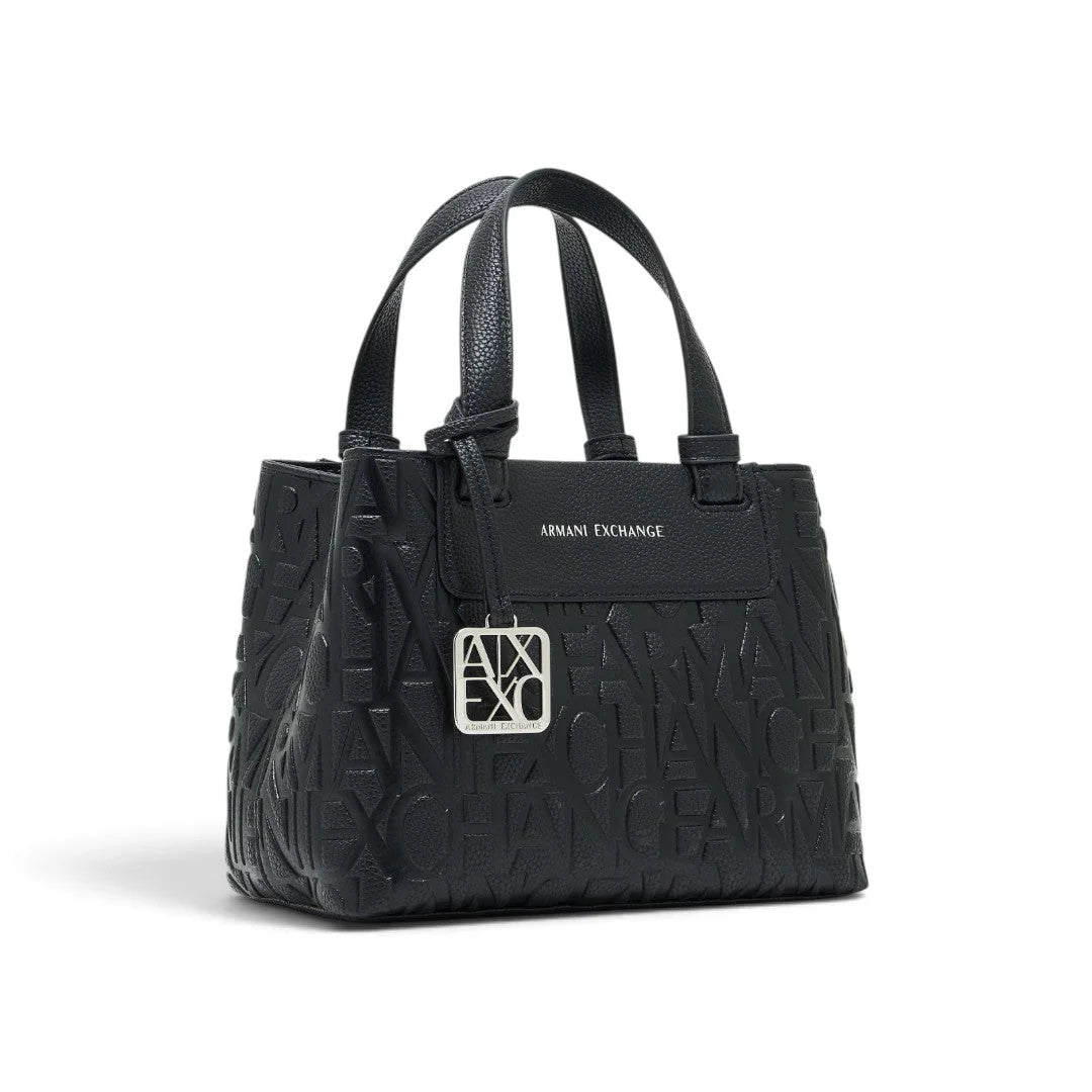 ARMANI EXCHANGE Tote Shopping Bag With Coated Belts XW001576-BLK - Black
