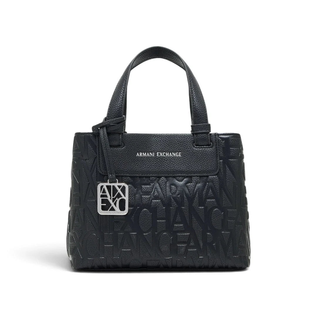 ARMANI EXCHANGE Tote Shopping Bag With Coated Belts XW001576-BLK - Black