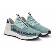 ARMANI EXCHANGE XUX058 Logo Sock Style Sneakers - BLU - Blue / 40