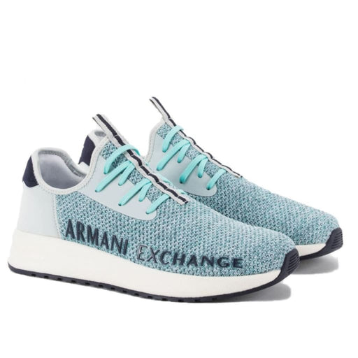 ARMANI EXCHANGE XUX058 Logo Sock Style Sneakers - BLU - Blue / 41 - Shoes