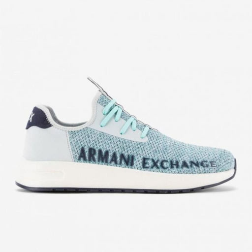 ARMANI EXCHANGE XUX058 Logo Sock Style Sneakers - BLU - Shoes