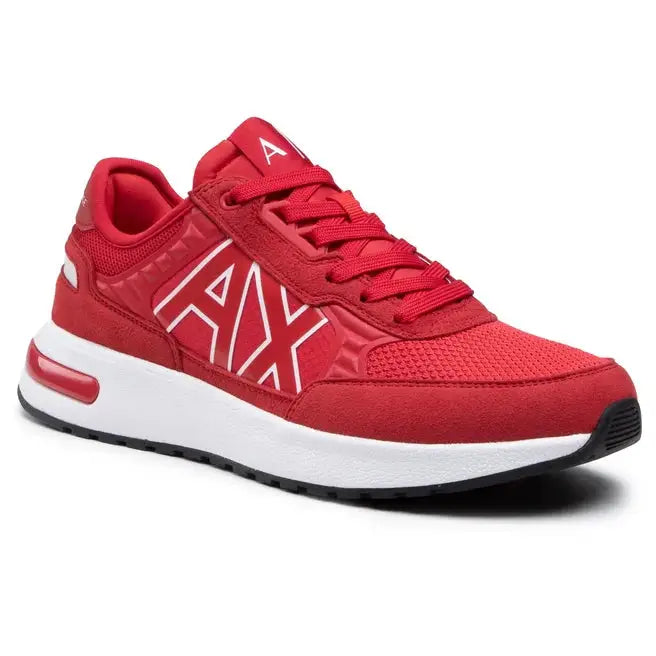 ARMANI EXCHANGE XUX090 Lace-Up Sneakers - RED - Red / 41 - Shoes