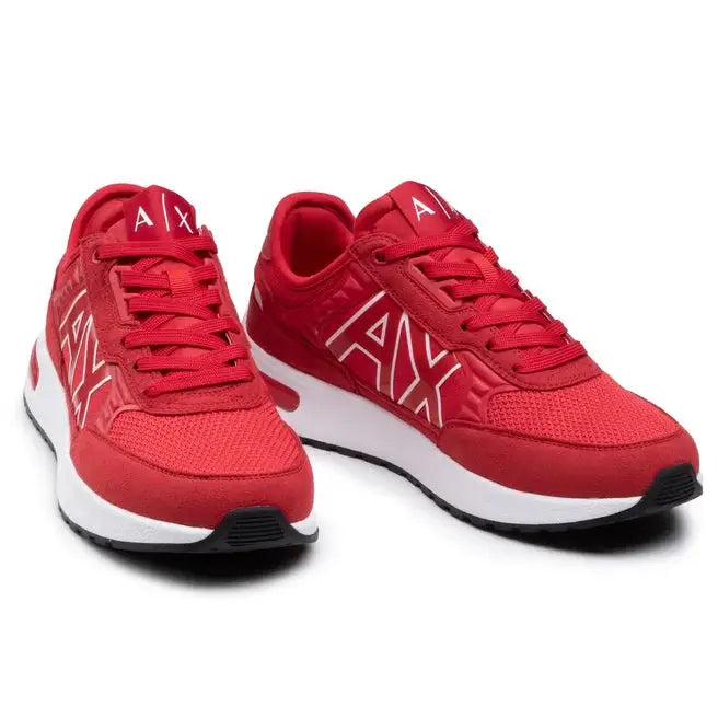 ARMANI EXCHANGE XUX090 Lace-Up Sneakers - RED - Shoes