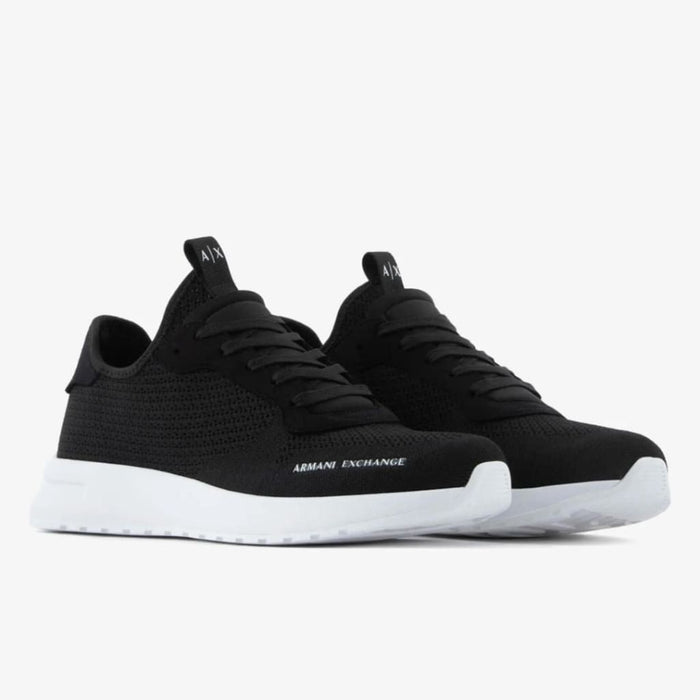 ARMANI EXCHANGE XUX128 Stretch Fabric Sneakers - BLK - Black / 40 - Shoes