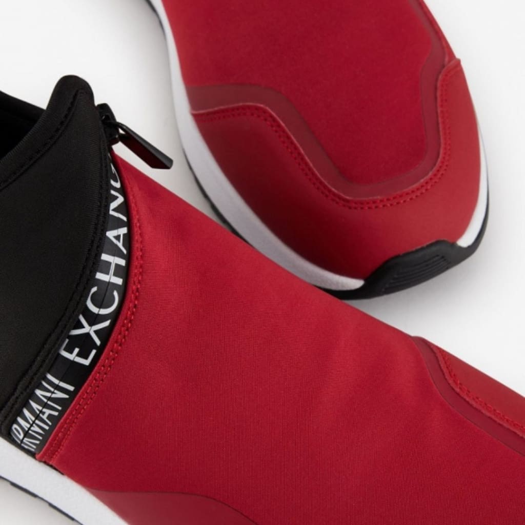ARMANI EXCHANGE XUZ017 Slip on Sneakers - RED - Shoes