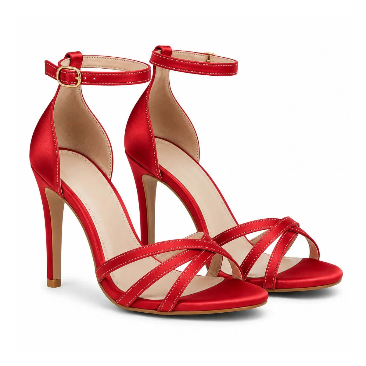 Auralia Designs Heels Sandals Women DS01 - RED - Red / 38