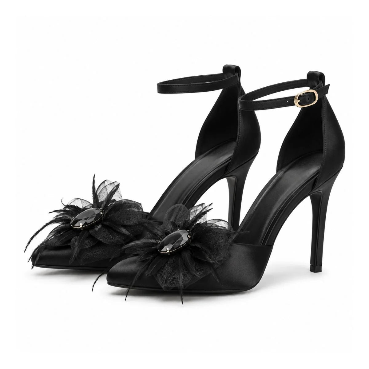 Auralia Designs Heels Sandals Women DS04 - BLK - Black / 38