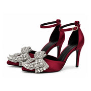 Auralia Designs Heels Sandals Women DS04 - BUR - Burgundy / 38