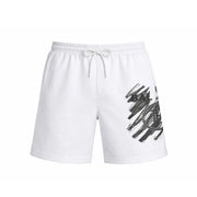 BALMAIN Logo Graphic Swim Shorts Men - WHT - White / S