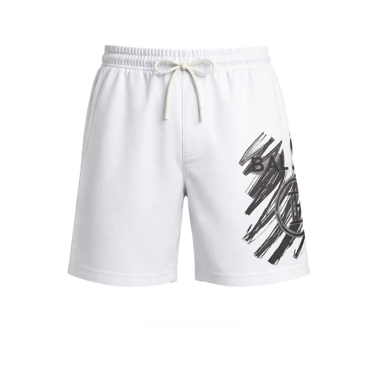 BALMAIN Logo Swim Shorts Men - WHT - White / S
