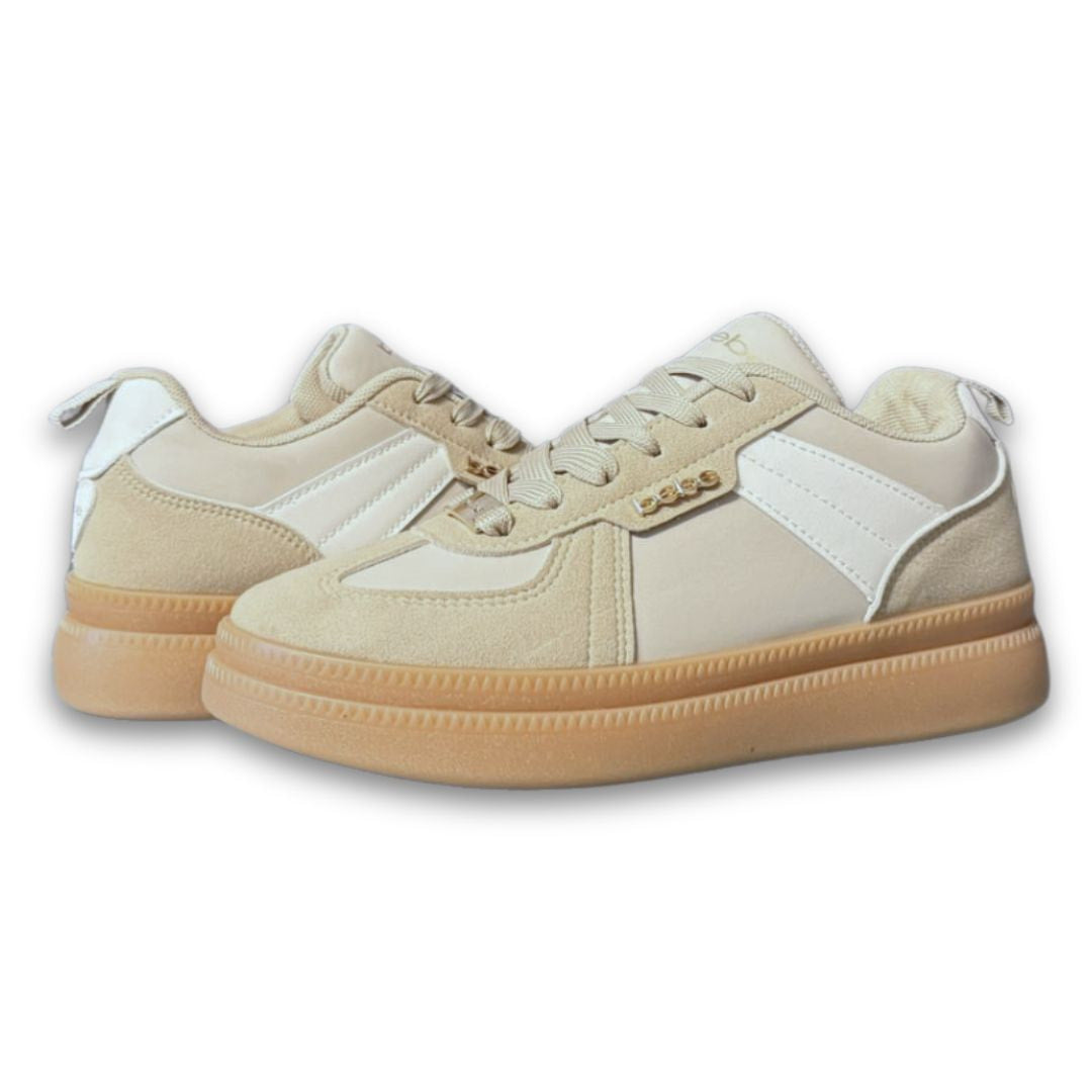 Bebe Logo Sneakers Women BBSNW0121-BEG - Beige / M / 36
