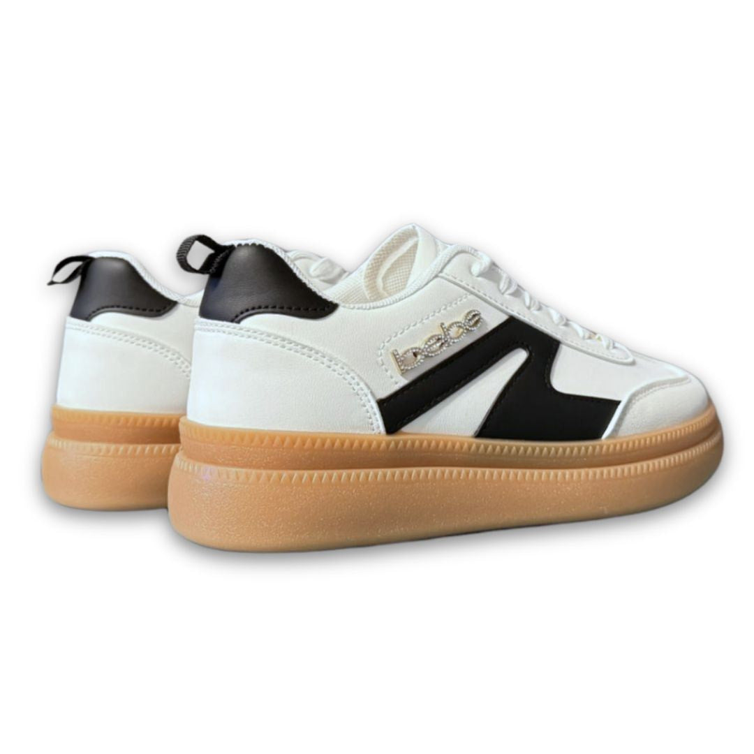 Bebe Logo Sneakers Women BBSNW0125-WHTBLK