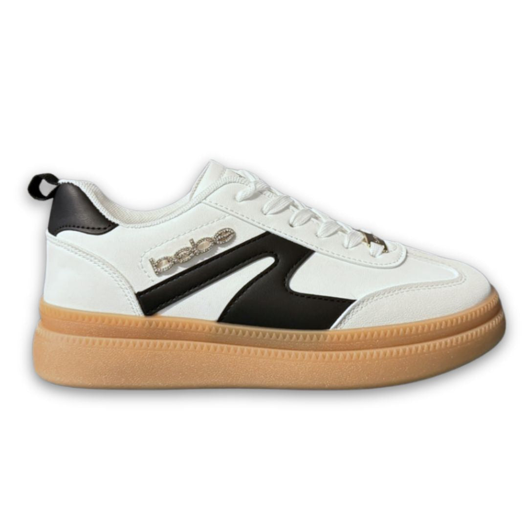 Bebe Logo Sneakers Women BBSNW0125-WHTBLK