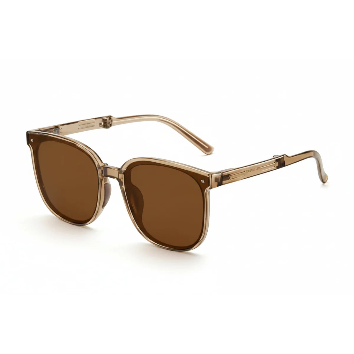 BENEUNDER Mini Folding Sunglasses Women -BRN - Open brown