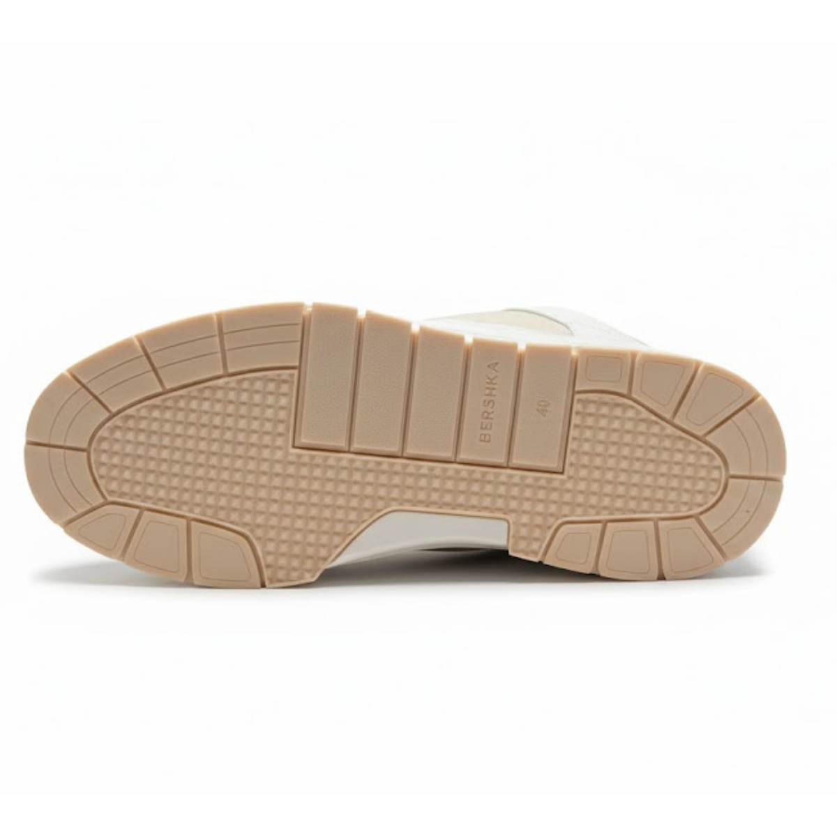 Bershka Contrast Panel Chunky Sneakers - BEGWHT