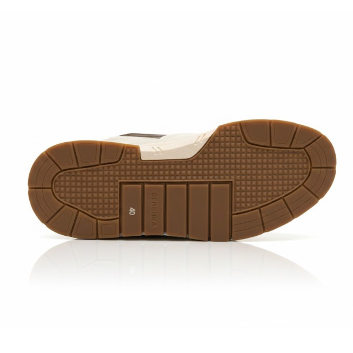 Bershka Contrast Panel Chunky Sneakers - BRN