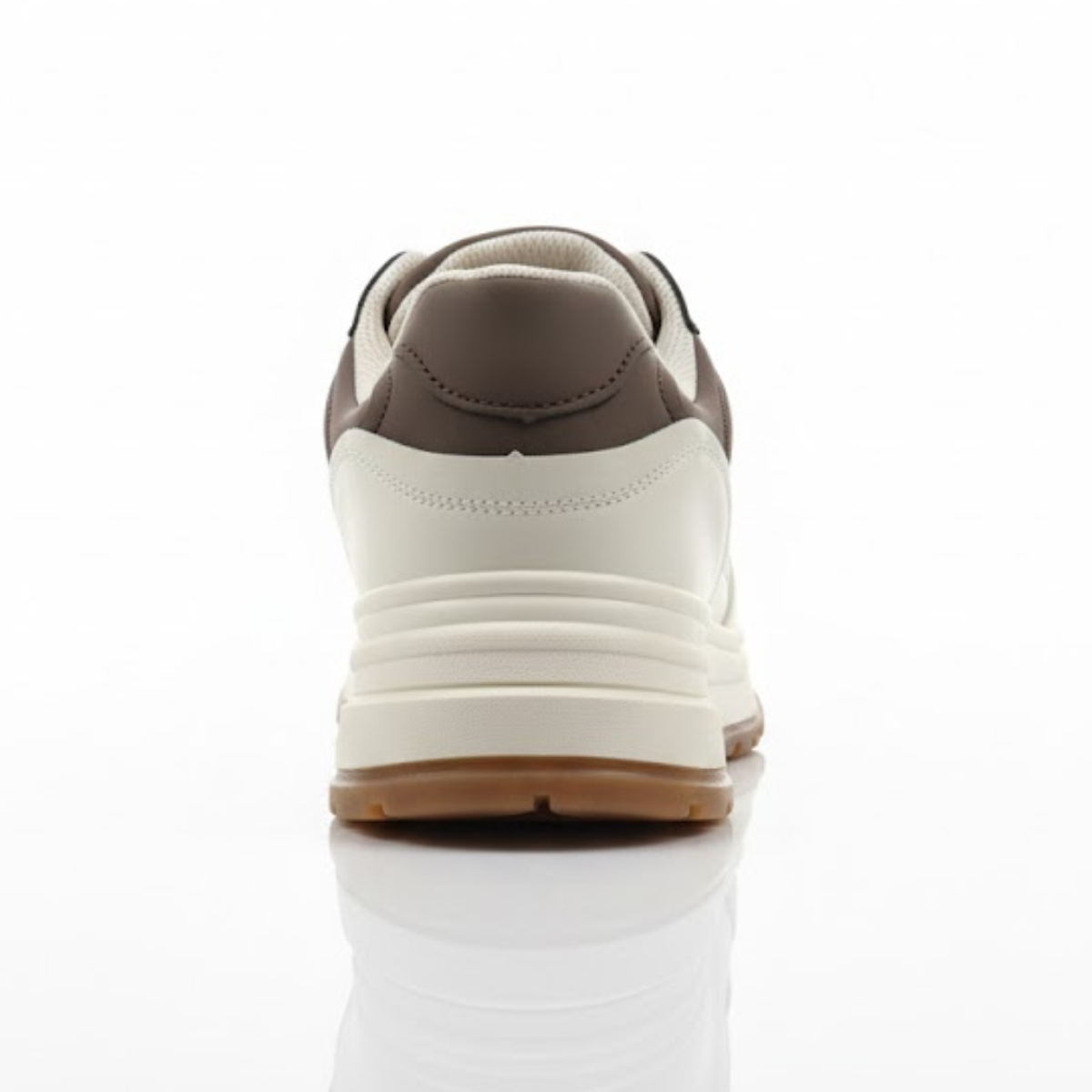 Bershka Contrast Panel Chunky Sneakers - BRN