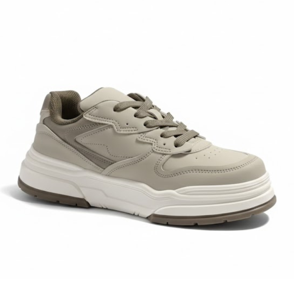 Bershka Contrast Panel Chunky Sneakers - GRY