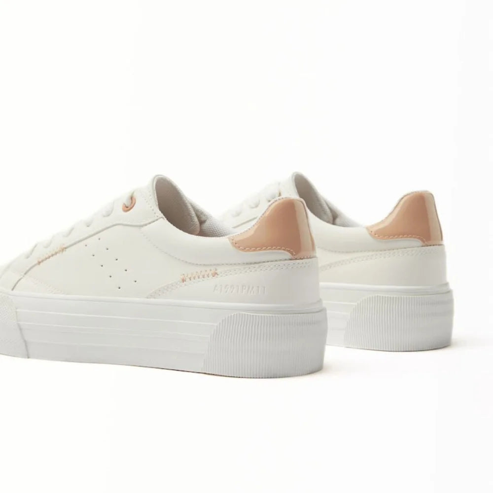 Bershka Flatform Sneakers Women 1446-960-001-WHT