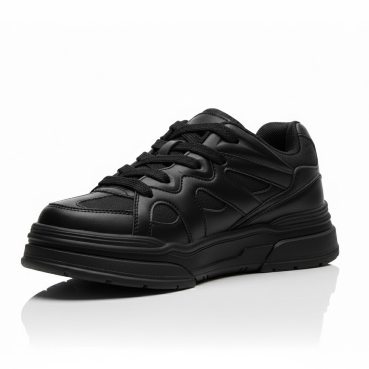 Bershka Multi-layered Chunky Sneakers - BLK