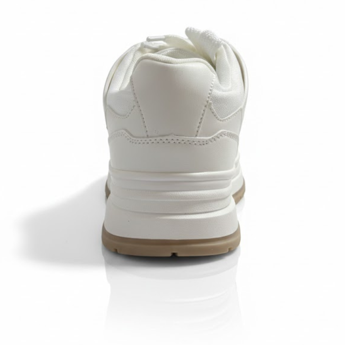 Bershka Multi-layered Chunky Sneakers - WHT