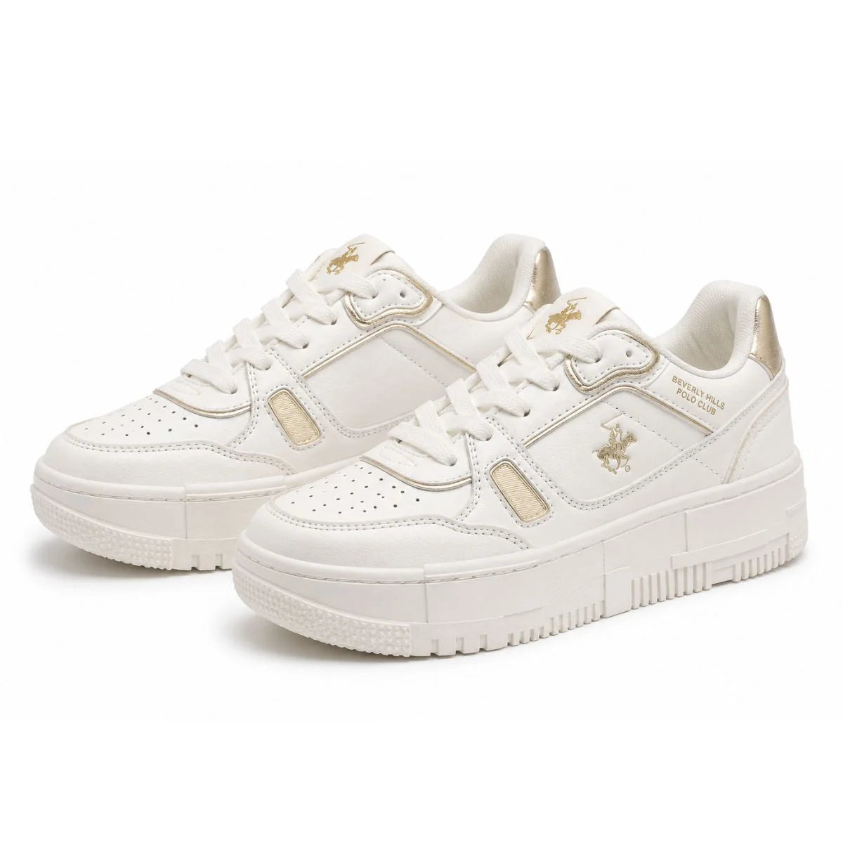 Beverly Hills Polo Club ORION - W8 Sneakers Women - WHTGLD - White-Gold / 35
