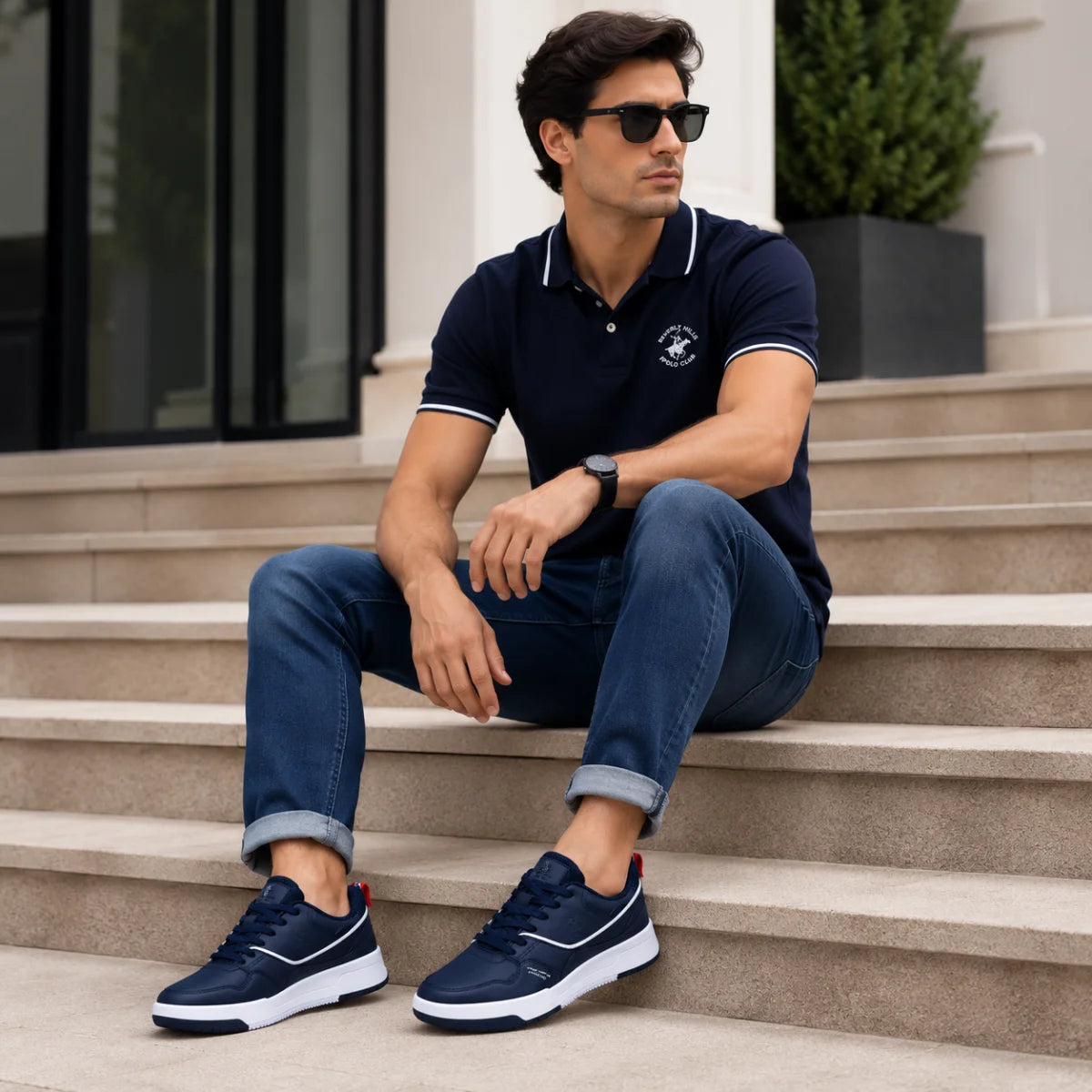 Beverly Hills Polo Club Sneakers Men BHPC241002-NVY