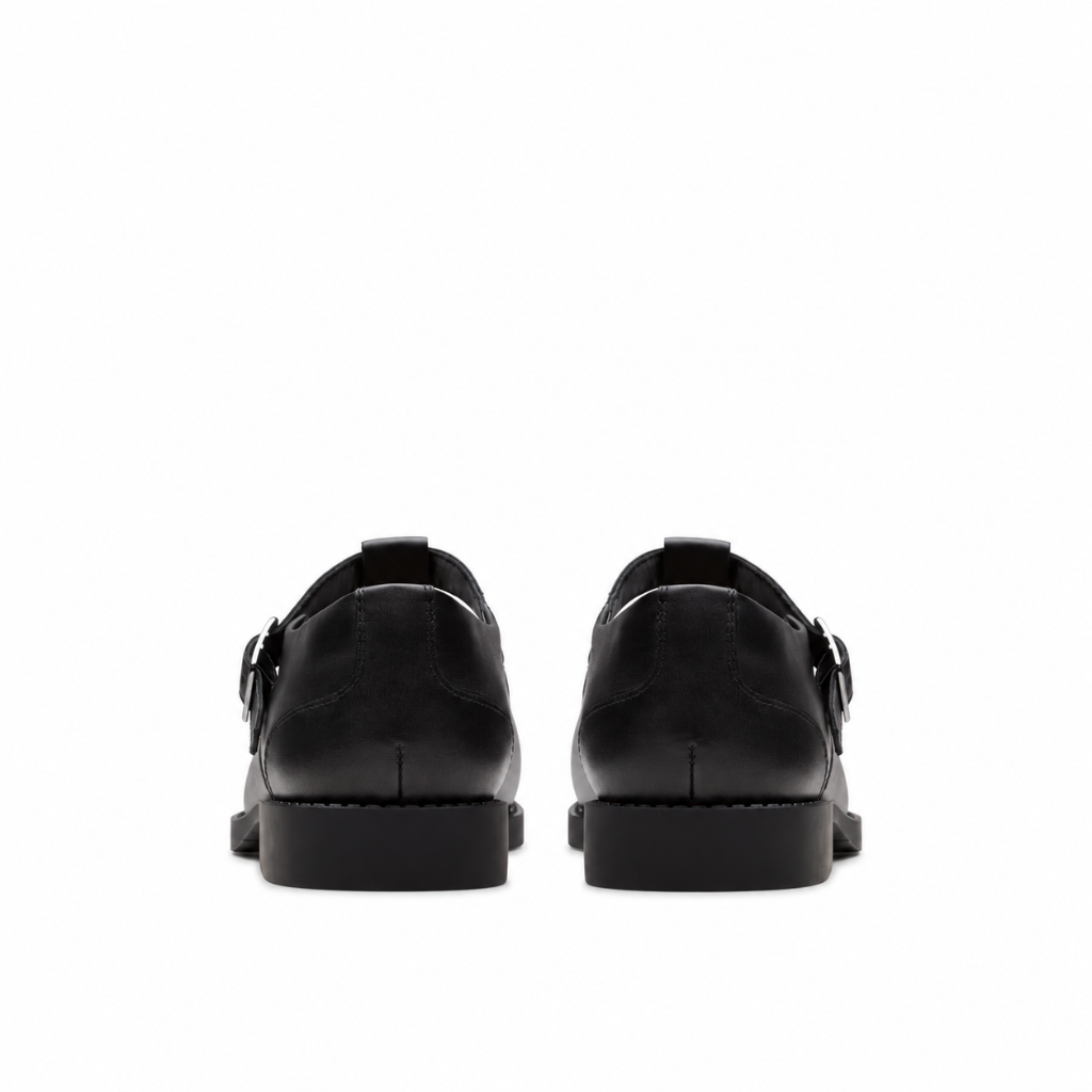 Clarks Tapa Hope Youth Black Leather Women  - BLK