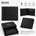 BOSS Bi-Fold Leather Wallet Men - BLK - Black